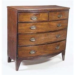 An early 19th century mahogany bowfronted...