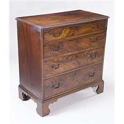 A George III mahogany chest, the top with...