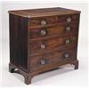 Image 1 : A George III mahogany chest, the top with...