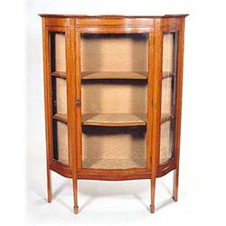 A late 19th century Sheraton revival satin...