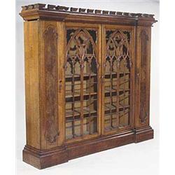 A Victorian gothic oak and pollard oak inv...