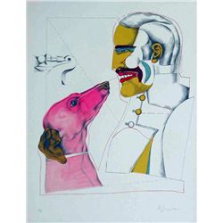 Richard Lindner, Mans Best Friend, Signed Litho