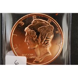 2012 Copper Round; .999 Fine Copper 1 Oz.; "Mercury Dime"