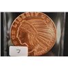 Image 1 : Golden State Mint Copper Round; .999 Fine Copper 1 Oz.; "1929 Indian Chief"