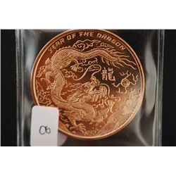 2012 Provident Metals Copper Round; .999 Fine Copper 1 Oz.; "Year Of The Dragon"