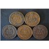 Image 2 : Indian Head One Cent; Various Dates & Conditions; Lot of 5