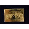 Image 2 : 22K Gold Replica Stamp W/Enlarged Reproduction of Stamp; Original Issue Date 1893; 50 Cent Recall Of