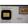 Image 1 : 22K Gold Replica Stamp W/Enlarged Reproduction of Stamp; Original Issue Date 1893; $2.00 Columbus In