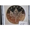 Image 1 : 2008 Canada $5 "Maple Leaf" Foreign Coin; MCPCG Graded MS70; 9999 Fine Silver 1 Oz.