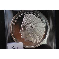 SilverTowne Silver Round; .999 Fine Silver 1 Oz.; "Indian Head"