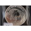 Image 1 : Silver Round; .999 Fine Silver 1 Oz.; "Buffalo Nickel"