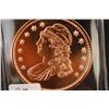 Image 1 : Copper Round; .999 Fine Copper 1 Oz.; "Liberty Bust"