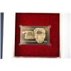 Image 2 : 1983 First Day Of Issue 22K Gold Replica Stamp W/Postal Stamp; Philo T Farnsworth American Inventors