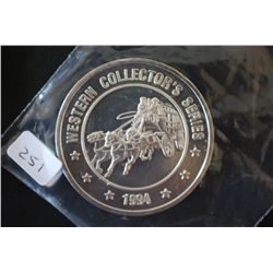 1994 Grand Casino Western Collector's Series Limited Edition Silver Strike; .999 Fine Silver
