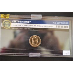 2009-P US John Tyler Presidential $1; WRME Graded MS64; Never Circulated