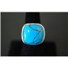 Image 1 : Sterling Silver Ring Size 8.5 W/Turquoise Colored Gemstone; .925 Silver