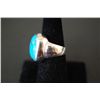 Image 2 : Sterling Silver Ring Size 8.5 W/Turquoise Colored Gemstone; .925 Silver