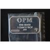Image 1 : OPM, LLC Silver Ingot; .999 Fine Silver 1 Oz.; From Recycled Resources