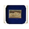 Image 2 : 22K Gold Replica Stamp W/Enlarged Reproduction of Original Stamp; First Day Issue 1893; 10 Cent Colu