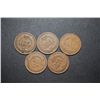 Image 2 : Indian Head One Cent; Various Dates & Conditions; Lot of 5