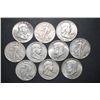 Image 1 : Silver Half Dollar; Various Dates & Conditions; Lot of 10