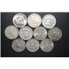 Image 2 : Silver Half Dollar; Various Dates & Conditions; Lot of 10