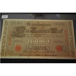 1910 German 1,000 Finfausend Mark Foreign Bank Note