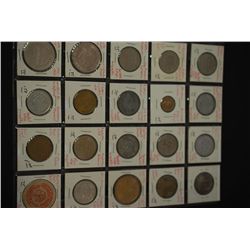 Various Trade Tokens, Medals, Wooden Nickels; Lot of 20
