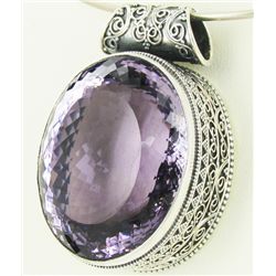 370twc Purple Pink Amethyst Sterling Pendant (JEW-3336)