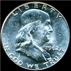 1962 Franklin Half MS64/65 RARE Underweight ERROR (COI-11250)