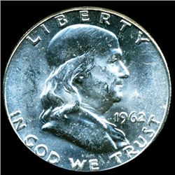 1962 Franklin Half MS64/65 RARE Underweight ERROR (COI-11242)