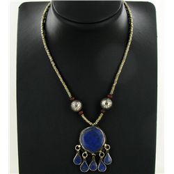 195ct Handcrafted Lapis Nickel Necklace (JEW-4371)