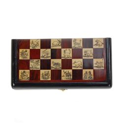 Rosewood & Bone Chess Set in Wood Storage Box (CLB-322)