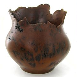 Afzelia Burl Handcarved Vase (DEC-551)