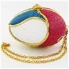 Image 2 : Handmade Carved Goose Egg Clutch Handbag Evening Bag (ACT-417)