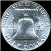 Image 3 : 1959 Franklin Half MS64/65FBL Double Die & Underweight ERRORS (COI-10763)