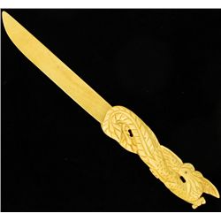 Carved Peacock Bone Dagger (CLB-1118)