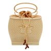 Image 1 : Hand Woven Rattan Silk Purse Handbag  (ACT-064)