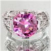 Image 1 : 52.44twc Pink Lab Diamond White Gold Vermeil/925 Ring (JEW-3974)