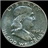 Image 1 : 1962 Franklin Silver Half MS64/65 FBL Double Die Error (COI-10520)