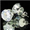 Image 2 : 12.45twc Lab Diamond White Gold Vermeil/925 Stud Earrings (JEW-4001)