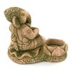 Image 2 : Handcrafted Cast Sandstone Ganesh Candle Holder (CLB-1036)