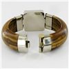 Image 3 : 640ct Bone & Ruby Zosite Bangle Bracelet (JEW-3862)
