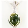 Image 1 : 90twc Green Amethyst Sterling Pendant (JEW-3323)