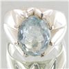 Image 1 : 66.15twc Natural Aquamarine Sterling Ring (JEW-4126A)