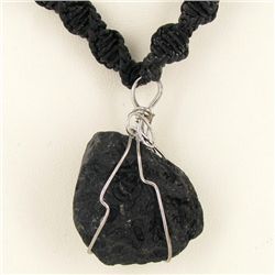 80ct Tektite Pendant Choker Necklace (JEW-3835)