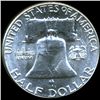 Image 2 : 1958 Franklin Silver Half MS64/65 Rare Reverse (COI-10438)