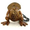 Image 1 : Coconut Shell Teak Frog Lamp (DEC-681)