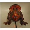 Image 3 : Coconut Shell Teak Frog Lamp (DEC-681)