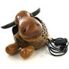 Image 1 : Coconut Shell Teak Bull Lamp (DEC-676)